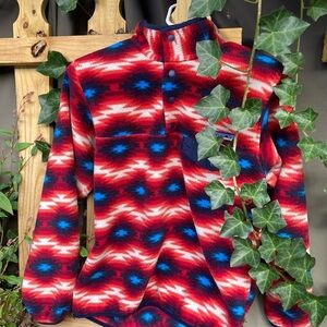Patagonia Synchilla Red and Blue Fleece